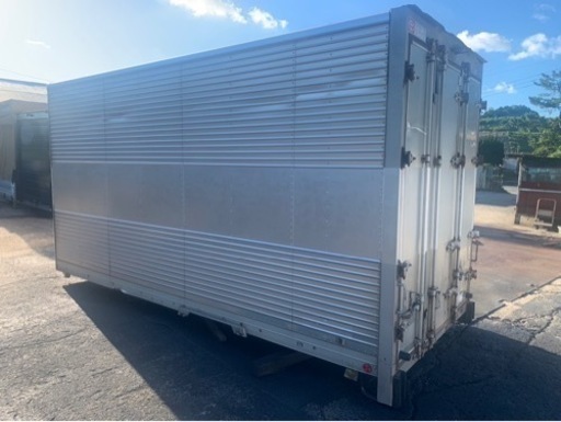 No.859 アルミバン 2ｔ 車 アルミ 箱 バイク 倉庫 トラック コンテナ 米 保管庫 物置 DIY