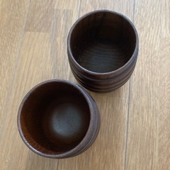 くわの木　湯呑み　漆？の画像