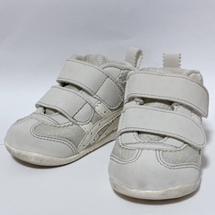 アシックスファーストシューズ スクスク12cm12.5cmセット 白オフホワイト2足セットの画像