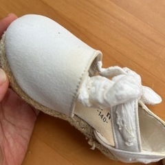 petit main 白 サンダル 14.0cm　の画像