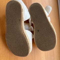 petit main 白 サンダル 14.0cm　の画像