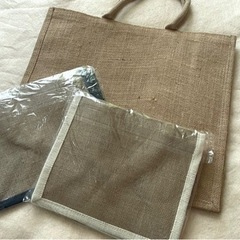 【お値下げしました】ジュートバッグセット
