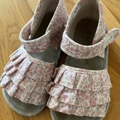 花柄　サンダル　16.0㎝