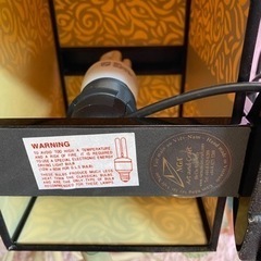 ナイトスタンド アジアンテイスト　16×16×24センチ　手元スイッチ・電球付き　家具 テーブル こたつの画像