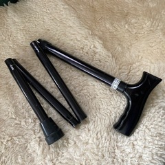 美品　黒の折りたたみ杖