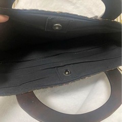 A4も入る　ウッドハンドル　カゴバック　の画像
