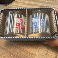 【新品】キティちゃんガラスコップ2個セットの画像
