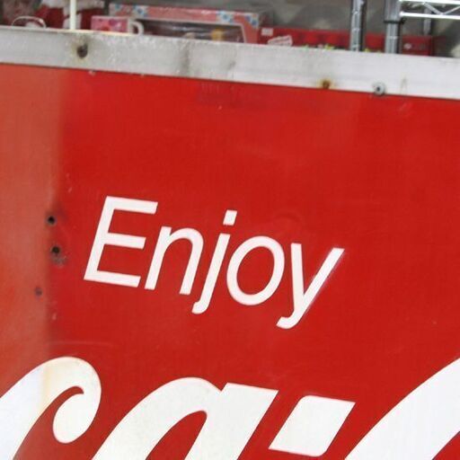 Enjoy Coca Cola 大型看板 縦92×横181cm ブリキ看板 穴・コーキング