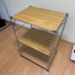 無印　ステンレス　ユニット　シェルフ　オーク