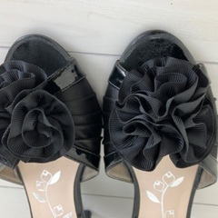 【船橋市】Marie Claire  マリクレール　ストラップ　パンプス24cm 黒　ブラック　1回着用の画像