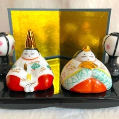 陶器　ひな人形　ミニチュア　ヴィンテージ