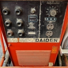 s050960 DAIDEN ダイデン 大電 エンジン溶接機 工業用 ケーブル付き 発電機 発電 工事用 現場 現状品 動作確認済み 引き取り限定 中古品の画像