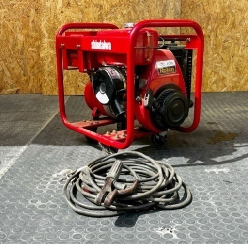 s0702605 シンダイワ shindaiwa エンジン溶接機 EW120D エンジン発電機 発電機 工事 現場 発電 溶接電流 ケーブル付き 美品 現状品 中古品