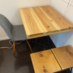 【7/16まで】木製の机、椅子セットの画像