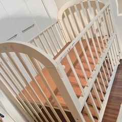 【引渡し先確定】KATOJI●ディズニーデザイン●ベビーベッドホワイト