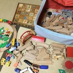 木製レールセット（プリオ等）　文字積み木など