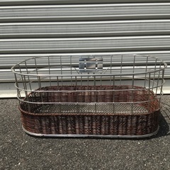 自転車部品　<未使用> 自転車カゴ　取付工賃無料　　おしゃれな藤...