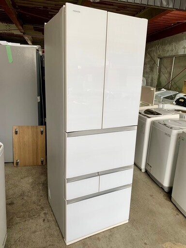 大阪送料無料★3か月保障付き★冷蔵庫★2019年★東芝★６ドア★GR-R460FZ(UW)★R-116