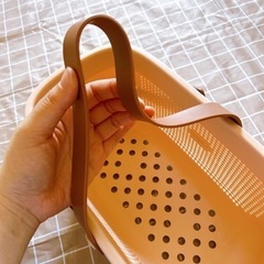 【決まりました★残り1点あります】新品⭐️水切りバスケット　収納 バス ランドリー 多機能　スパバック　お風呂　　の画像