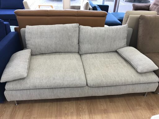 ★ジモティ割あり★ IKEA 2人掛けソファ グレー クリーニング済み KJ5528