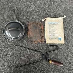 お取引先決まりました！キャンプ用品ユニフレームスキレット　火ばさみ等