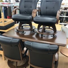 ☆ジモティ割あり☆ 4人用ダイニングセット ブラウン H70×W150×D81