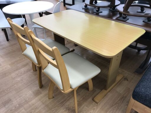 ★ジモティ割あり★ ニトリ 2人用ダイニングセット ナチュラル H70×W120×D70 クリーニング済み KJ5533