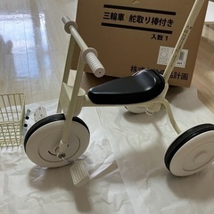 舵取り棒つき三輪車　無印（カゴ付き）の画像