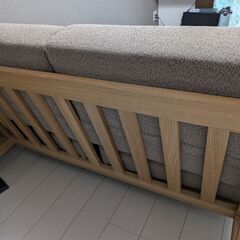 無印　ウレタンポケットコイル２シーター　ソファーの画像