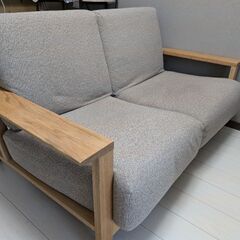 無印　ウレタンポケットコイル２シーター　ソファーの画像