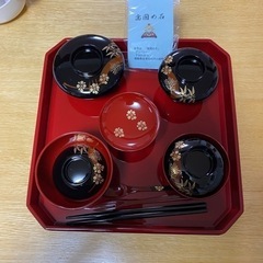 お食い初め食器セット　会津漆器　ベビー用品 メモリアル、セレモニー用品