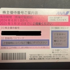 ANA 株主優待番号ご案内書