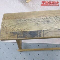 書斎家具屋 パイン無垢材ベンチ ベンチスツール 下村家具 富岡店の画像