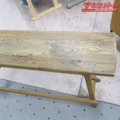 書斎家具屋 パイン無垢材ベンチ ベンチスツール 下村家具 富岡店の画像
