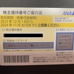 ANA 株主優待番号ご案内書