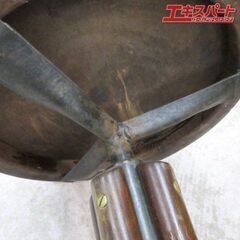 アンティークスツール ヴィンテージ レトロ 古材 4つ脚スツール 昇降回転式 住宅展示場展示品 富岡店の画像