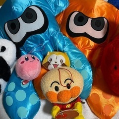 スプラトゥーン、アンパンマンなどぬいぐるみ