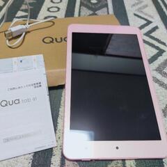 【岡山送料無料−ほぼ新品】タブレット Qua tab 01 KYT31[16GB] au ピンクの画像