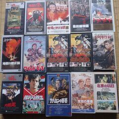映画ビデオソフト　４２本　VHS＜パニック、サスペンス、戦争アクションほか＞の画像