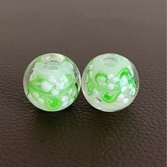 とんぼ玉 蜻蛉玉 ガラス玉 2個