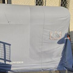 バイクガレージ　DOPPELGANGER　ドッペルギャンガー バイクガレージ 奥行2150mm 屋外簡易車庫 中型バイク専用のスリムなガレージ [W115×L(D)215×H175cm] DCC539-GY グレー
　の画像