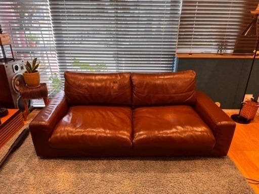 無印良品　本革ソファ　2.5シーター