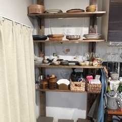 シェフル　ウッドシェルフ　壁付け収納　