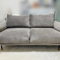 LOWYA人気商品‼️2人掛けソファ フロアソファ ベルベット調