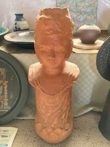 仏像の置き物 薩摩焼 陶芸家 お買い得品 忠雲窯作品 薩摩焼 (値下げ不可)