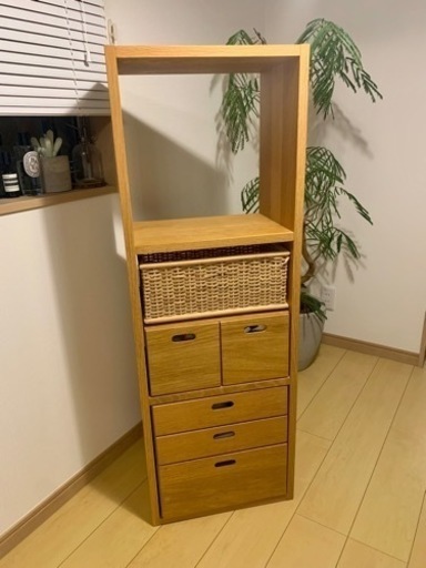 無印良品　スタッキングシェルフ 3段　オーク