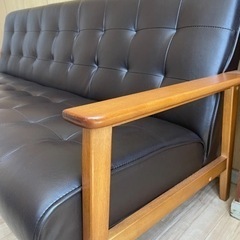 ソファ　170㎝　ブラック　新品に近い美品の画像