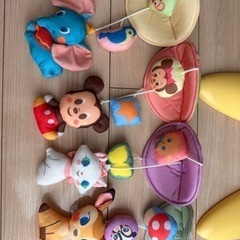 【超美品】ディズニー キャラクターズ 折りたたみベビーベッドにも対応 やわらかガラガラメリーデラックスプラス の画像