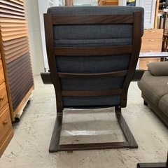O2407-142  IKEA イケア POANG パーソナルチェア&オットマン付 1人用ソファ バラ売り不可 キズ汚れ有りの画像