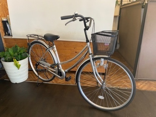 自転車  27インチ　シングルギア　シルバー